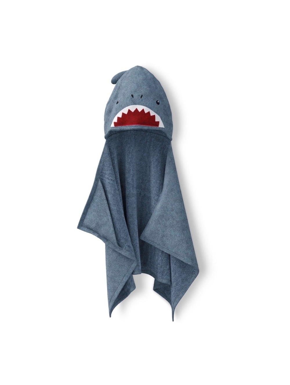 Mainstays Kids Shark Hooded Bath Towel 25x50 Inches